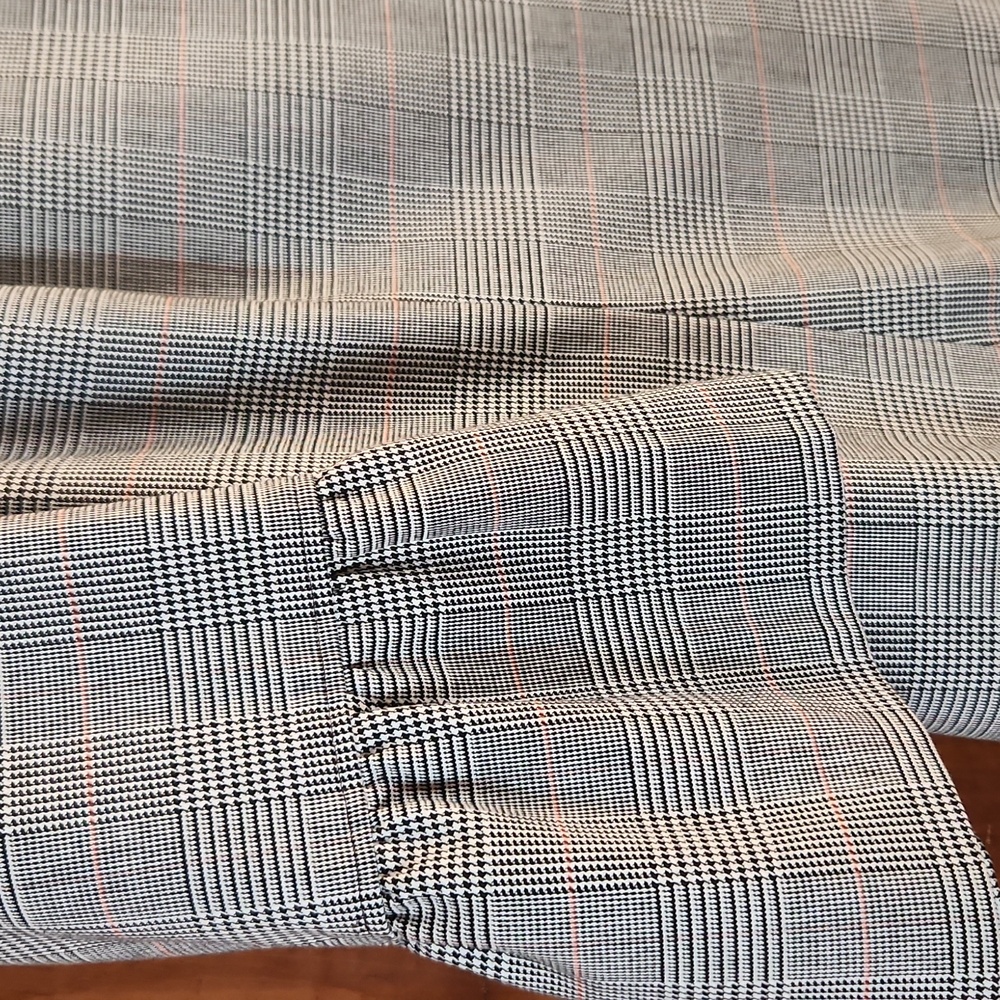 TALBOTS Houndstooth Bell Sleeves       Glen Plaid Sheath Dress Women's 16 Lined - Picture 4 of 7